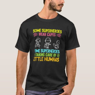Kleuterleidster voor vrouwen kinderopvang school s t-shirt