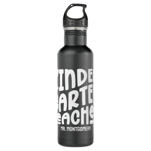 Kleuterleraar | Eenvoudige typografie Waterfles (Voorkant)