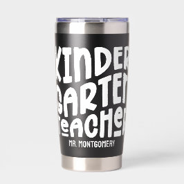 Kleuterleraar | Eenvoudige witte tekst Geïsoleerde Drinkbeker