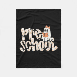 Kleuterleraar Halloween Geest Leraar Lezen Fleece Deken