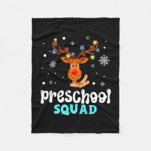 Kleuterleraar kerst kleuterschool squad fleece deken