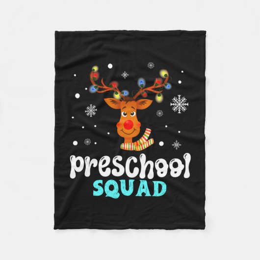 Kleuterleraar kerst kleuterschool squad fleece deken (Voorkant)