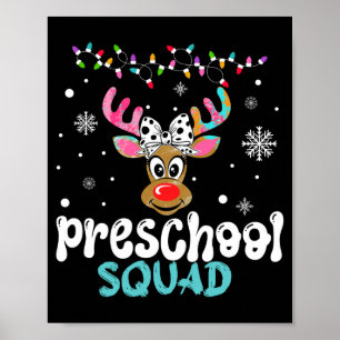 Kleuterleraar kerst kleuterschool squad poster