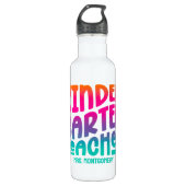 Kleuterleraar Kleurrijke Gradiënt  Waterfles (Voorkant)