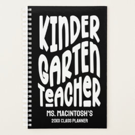Kleuterleraar Minimalistische Tekst Planner