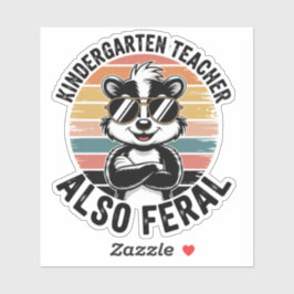 Kleuterleraar Ook Wild Grappige Sticker