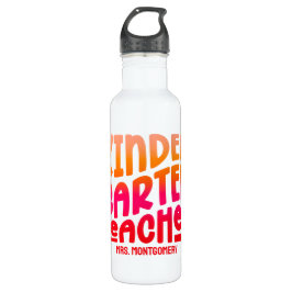 Kleuterleraar Oranje Rood Ombre Waterfles