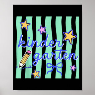 Kleuterleraar Preppy Ed Back To School Meisje Poster