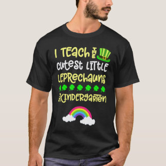 Kleuterleraar St. Patricks Day Regenboog Kabouter T-shirt