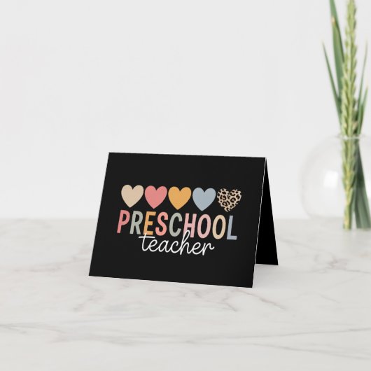 Kleuterleraar Terug naar School Aankondiging (Voorkant)