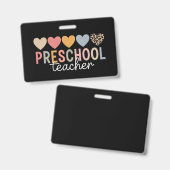 Kleuterleraar Terug naar school  Badge (Voor- en achterkant)