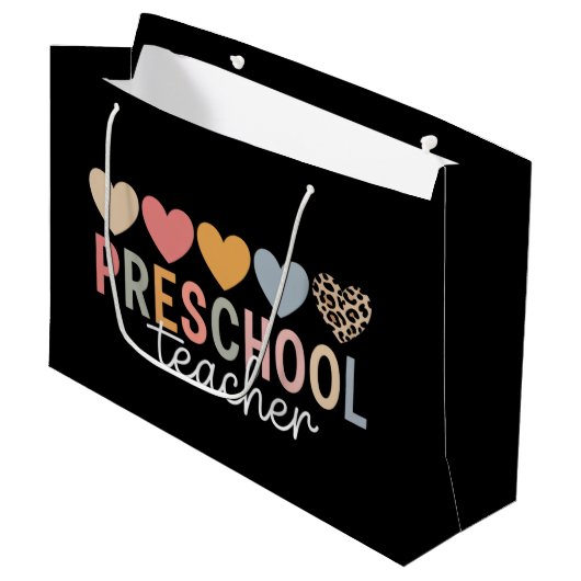 Kleuterleraar Terug naar school  Groot Cadeauzakje (Voorkant Gekanteld)