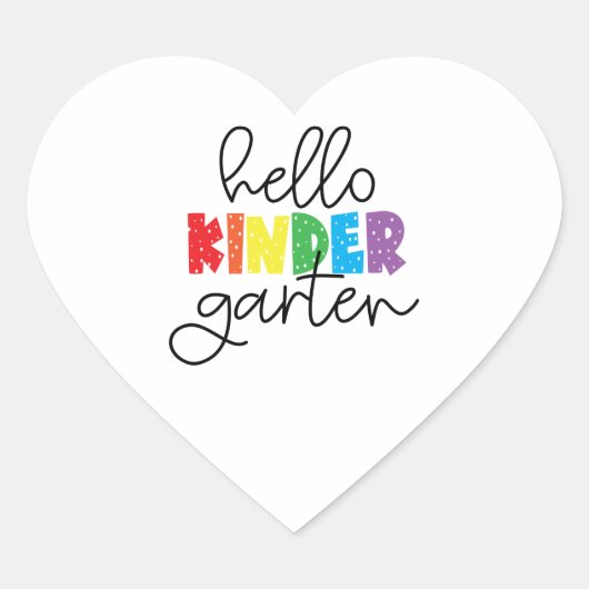 Kleuterleraar, Terug naar school Hart Sticker (Voorkant)