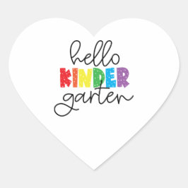 Kleuterleraar, Terug naar school Hart Sticker