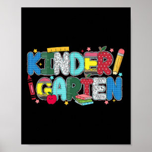 Kleuterleraren Team Potlood Terug naar School Poster