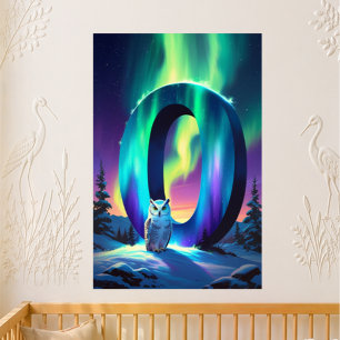 Kleuterletter O Naam Noorderlicht Uil Perfect Poster