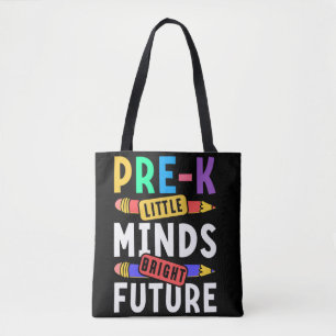 Kleuters terug naar school Kleine geesten helder Tote Bag