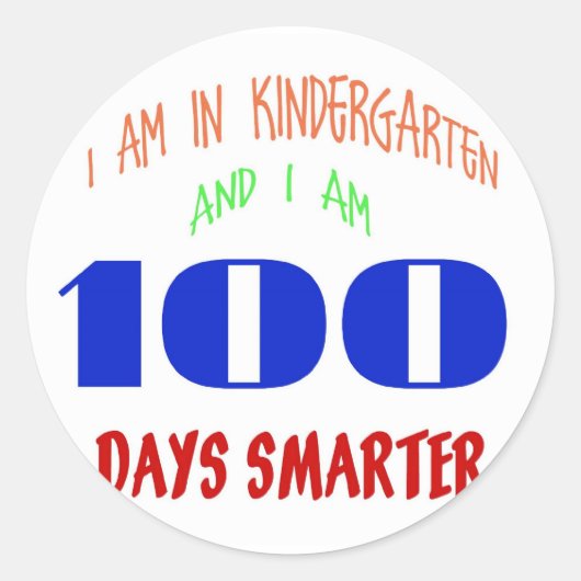 Kleuterschool 100 dag Stickers (Voorkant)