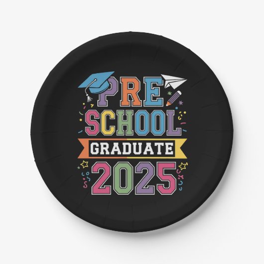 Kleuterschool Afgestudeerd 2025 Afstudeerfeest Pre Papieren Bordje (Voorkant)