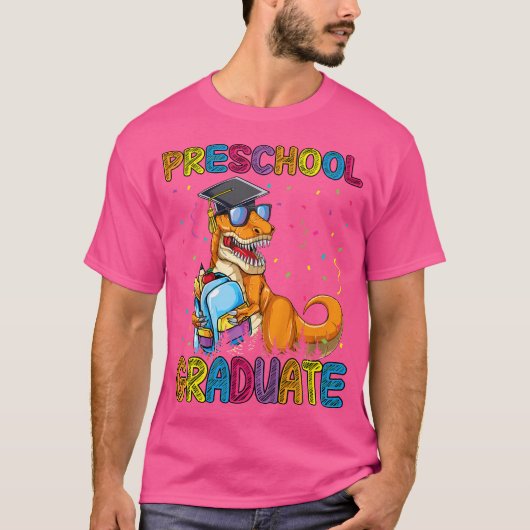 Kleuterschool Afgestudeerd Dinosaur Trex Kleutersc T-shirt (Voorkant)