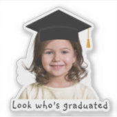 Kleuterschool afgestudeerde foto op maat sticker (Voorkant)