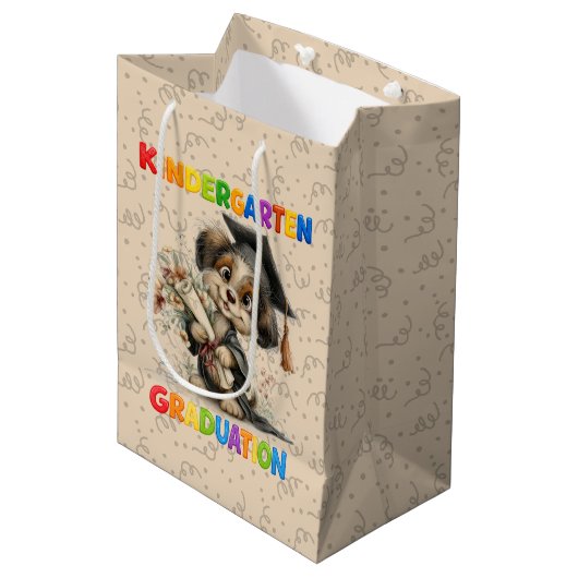 Kleuterschool Afsluiting Medium Cadeauzakje (Voorkant Gekanteld)