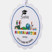 Kleuterschool afstudeerceremonie aangepaste naam ornament kaart (Links)