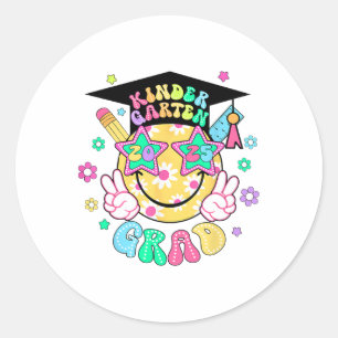 Kleuterschool Afstudeerder Afstuderen Laatste Dag Ronde Sticker