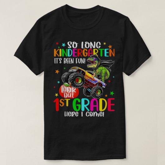 Kleuterschool Afstuderen 1e klas Hier kom ik Dino T-shirt (Design voorkant)