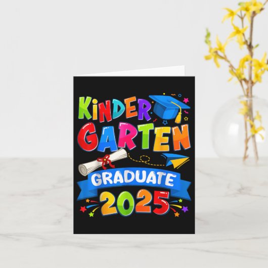 Kleuterschool Afstuderen 2025 Afstuderen Kinder Jo Kaart (Gele Bloem)