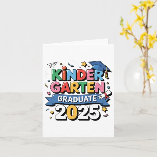 Kleuterschool Afstuderen 2025 Afstuderen Kinder Jo Kaart (Gele Bloem)