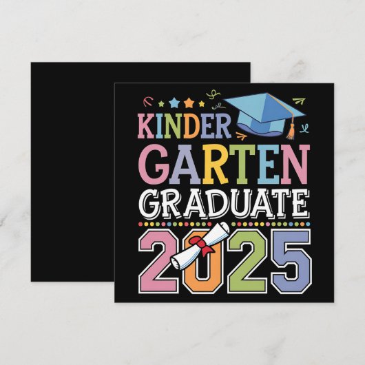 Kleuterschool Afstuderen 2025 Afstuderen School Kaart (Voorkant / Achterkant)