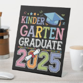 Kleuterschool Afstuderen 2025 Afstuderen School Reclamebord Met Voetstuk (Insitu)