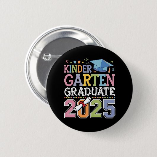 Kleuterschool Afstuderen 2025 Afstuderen School Ronde Button 5,7 Cm (Voorkant /achterkant)