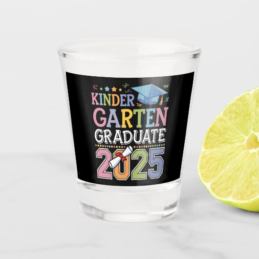 Kleuterschool Afstuderen 2025 Afstuderen School Shot Glas (Voorkant)