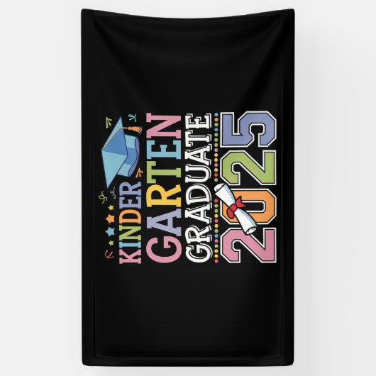 Kleuterschool Afstuderen 2025 Afstuderen School Spandoek (Verticaal)