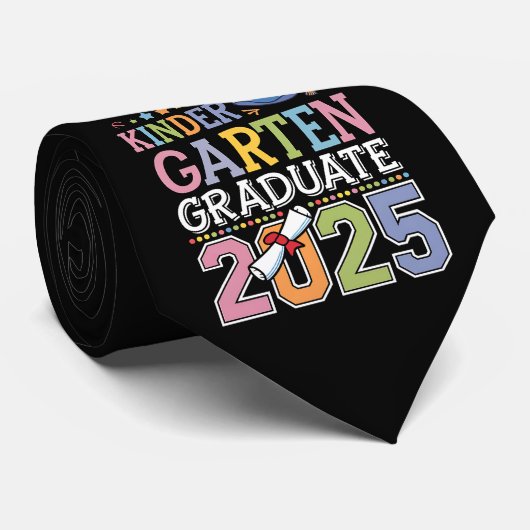Kleuterschool Afstuderen 2025 Afstuderen School Stropdas (Opgerold)