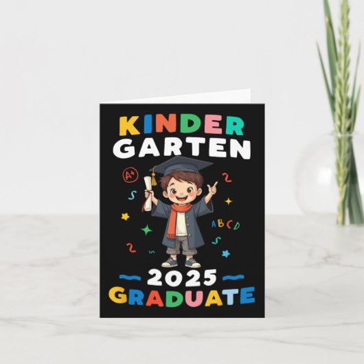 Kleuterschool Afstuderen 2025 Jongens Kinder Afstu Kaart (Voorkant)