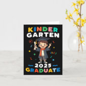 Kleuterschool Afstuderen 2025 Jongens Kinder Afstu Kaart (Gele Bloem)