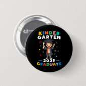 Kleuterschool Afstuderen 2025 Jongens Kinder Afstu Ronde Button 5,7 Cm (Voorkant /achterkant)