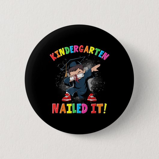 Kleuterschool Afstuderen 2025 Jongens Kinder Dabbi Ronde Button 5,7 Cm (Voorkant)