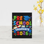 Kleuterschool afstuderen 2026 pre-k afgestudeerden kaart (Gele Bloem)
