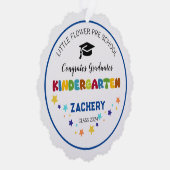 Kleuterschool afstuderen aangepaste naam ornament kaart (Rechts)