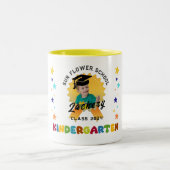 Kleuterschool Afstuderen Bedge foto op maat Tweekleurige Koffiemok (Center)