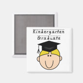 Kleuterschool Afstuderen - Blond Jongen Magneet (Voorkant / Achterkant)