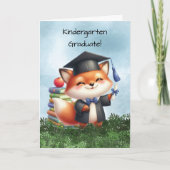 Kleuterschool Afstuderen Boy Fox Gefeliciteerd Kaart (Voorkant)