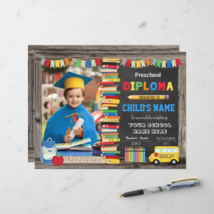 Kleuterschool Afstuderen Diploma met Foto