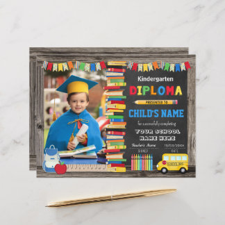 Kleuterschool Afstuderen Diploma met Foto