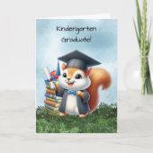 Kleuterschool Afstuderen Eekhoorn Gefeliciteerd Kaart (Voorkant)