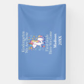 Kleuterschool Afstuderen Eerste Klas Eenhoorn Fees Spandoek (Verticaal)